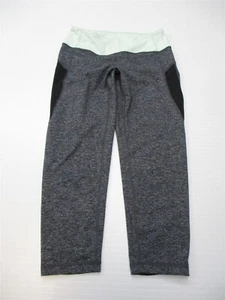Leggings capri ZELLA para mujer talla XS de malla para correr negros jaspeados/turquesa - Imagen 1 de 8