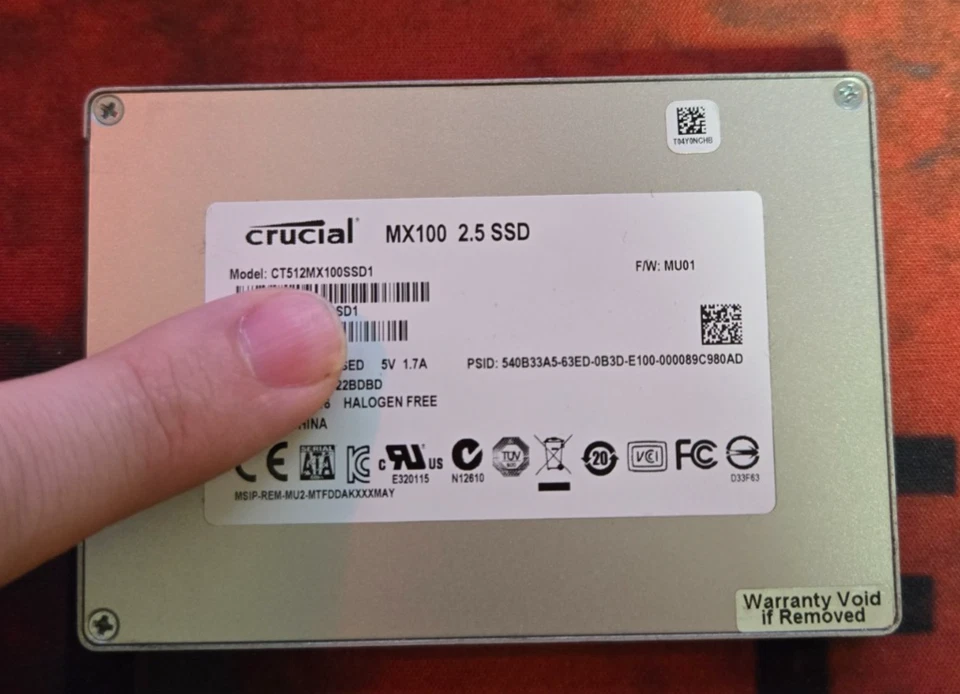 Crucial MX100 512GB,Internal, 2.5" (CT512MX100SSD1) SSD - Image 1 of 1