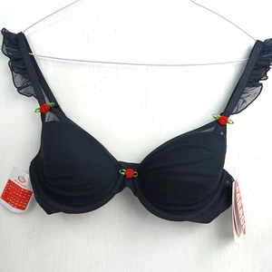 Parade Eightball Damen T-Shirt-BH Silky Mesh Flatter Strap schwarz XS - Bild 1 von 9