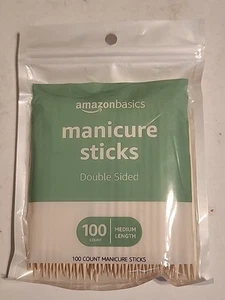 Double-Sided Wooden Manicure Sticks - 100 Count Collection (Lot of 4) Free Ship - Picture 1 of 3