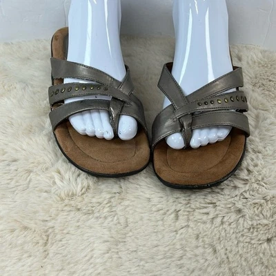 Женские сандалии Life Stride серебристые комфортные без шнуровки размер 8 - Изображение 1 из 4