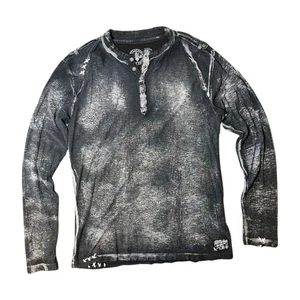 Vintage Affliction Shirt Long Sleeve Mens Size Medium Black Live Fast USA Made - Picture 1 of 15