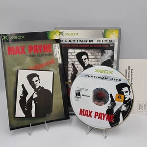Max Payne (Xbox, 2001) — Platinum Hits — UNTESTED — CIB w/ Manual — Light Wear - Picture 1 of 7