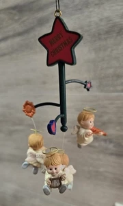 Vintage 1989 NOMA Ornamotion Himmlische Engel Weihnachtsschmuck Spinndeko - Bild 1 von 4