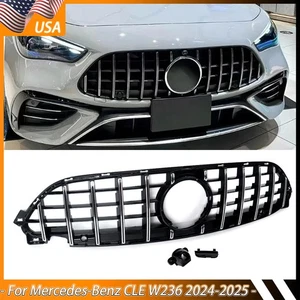 For 2024-2025 Mercedes W236 CLE450 CLE300 Chrome Black Front Bumper Grille Grill - Foto 1 di 13