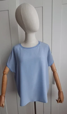 Mos Mosh Denmark Ingi Silk Blouse Blue Relaxed Fit Size M - Image 1 of 4