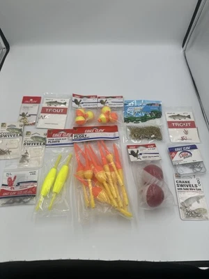 Fishing Tackle Lot Floats Swivels Hooks Sinkers Eagle Claw Trout Panfish - Image 1 of 4