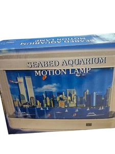 Vintage Seabed Aquarium Motion Lamp "RARE" NY Manhattan Twin Towers *READ * - Picture 1 of 4