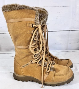 Botas Skechers Mujer 7.5 Grand Jams Ilimitadas Cremallera Hasta la Rodilla Invierno 45419 Marrón - Imagen 1 de 10