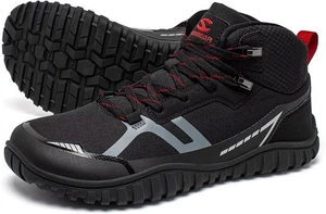 Botas de senderismo HOBIBEAR para hombre hasta el tobillo mochilero 7 Reino Unido ancho, negras - Imagen 1 de 5