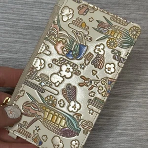 Bunkoya Oozeki 文库 Japan Hanabashi Popcorn Girl Card Holder Zipper Wallet - Picture 1 of 7