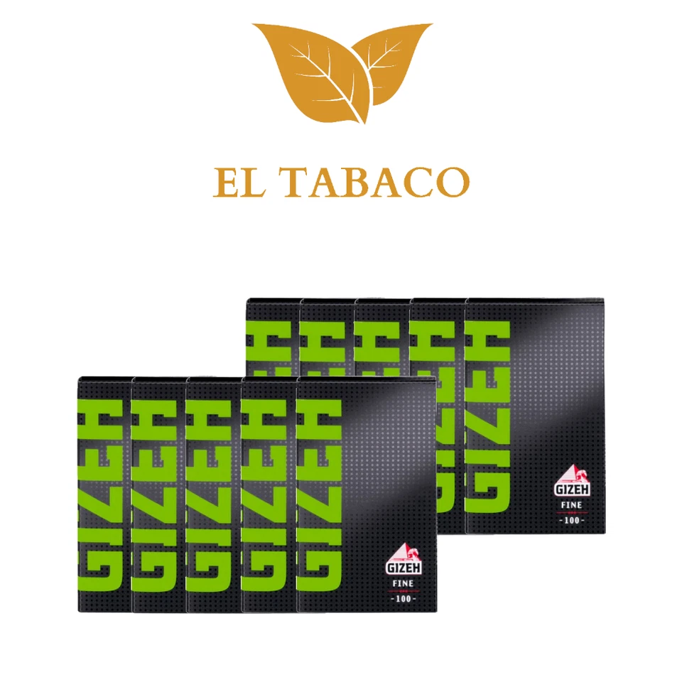 GIZEH Black Fine Magnet Grün Papers Zigarettenpapier Heftchen á 100 Blatt