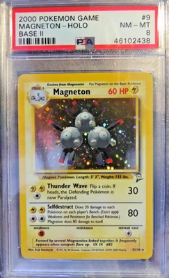 Pokemon Base Set 2 9 Magneton PSA 8 NM-Mint - Image 1 of 2