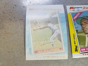 Rod Carew Johnny Bench Reds 1982 Kmart Faded Front Wrong Back Error WOW - Picture 1 of 1