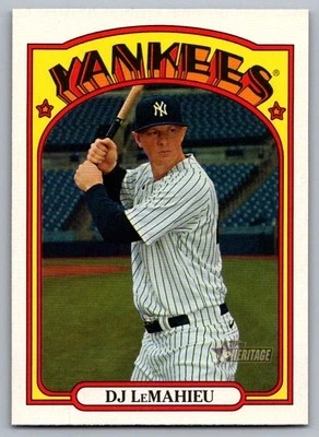 2021 Topps Heritage DJ LeMahieu New York Yankees #336 - Image 1 of 2