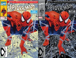 SPIDER-MAN #1 MIKE MAYHEW MCFARLANE HOMAGE SILVER EDITION VARIANT-A & B 2-PACK - Picture 1 of 3