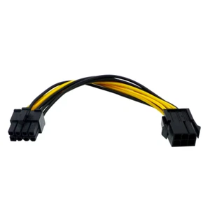 PCI Express PCIe Graphics Card 6Pin To 8pin Power Adapter Cable for GPU, 0.2m - Picture 1 of 4