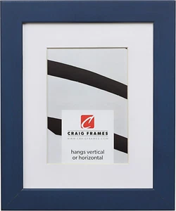 Colori, 11 X 14 Inch Blue Picture Frame Matted to Display an 8 X 10 Inch Photo - Picture 1 of 4