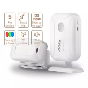 Doorbell Wireless Smart Home Security Alarm Systems Burglar Alarm System - Picture 1 of 22