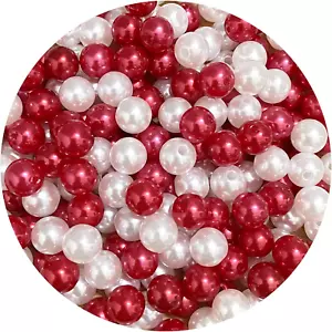 200Pcs 10Mm Pearl Beads Satin Luste round Loose Plastic Pearl Craft Beads for Je - Picture 1 of 7