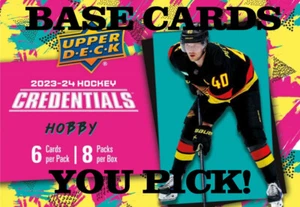 2023-24 Upper Deck Hockey Credentials Base Cards You Pick Complete Your Set - Picture 1 of 62