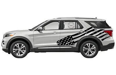American Flag Graphics Decal For Ford Explorer Stars And Stripes Vinyl Sticker - Изображение 1 из 4