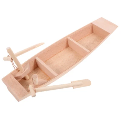 Holz Mini Boot Modell kleines Holzboot Fischerboot kleines Modell Bootsmodell - Bild 1 von 4