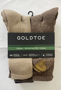 GoldToe Men's Casual 6 Crew Socks size 6-12.5 (shoe size) - Picture 1 of 3