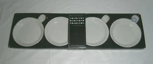 NEW Set of 4 Home Essentials & Beyond White Mini Dip Pans Serving Dishes - Picture 1 of 2