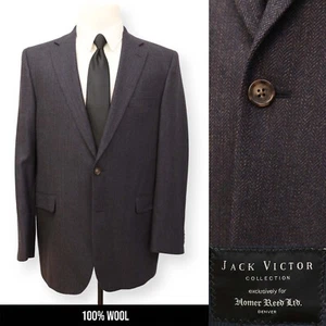 JACK VICTOR mens multicolor herringbone WOOL sport coat suit jacket blazer 44 L - Picture 1 of 14