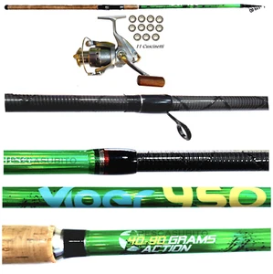 Kit Canna Pesca Viper 4.50m 90g + Mulinello Carbonio Bombarda Inglese Mare - Foto 1 di 4