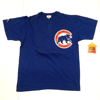 L Size Youth Boys Shirt Majestic brand Short Sleeve T-shirt Chicago Cubs - Image 1 of 4