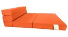 Lounger Folding Foam Mattresses, Portable Chair Bed, 6 X 48 X 80, Orange