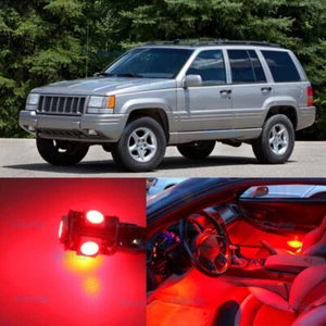 7Pcs Red SMD LED SMD Interior Lights Kit For 1993-1998 Jeep Cherokee ZJ Grand WK - Picture 1 of 6