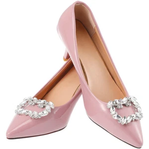 tacchi donna cristallo decorazione scarpe clip scarpe per decolte matrimonio - Foto 1 di 10