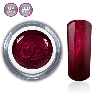 Farbgel Metallic Rot UV-Gel French Nail Art Nagel Design Nagelgel Effekt LED Gel - Bild 1 von 4