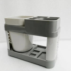 Toothbrush Toothpaste Stand Holder with Cup Bathroom Storage W/Cups Storage New - Picture 1 of 3