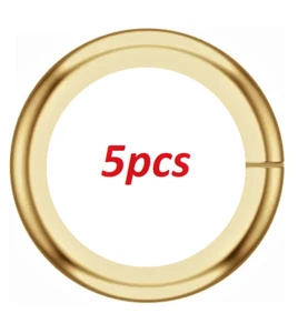 (5) CINCO 3,5 mm OD 2,4 mm ID PEQUEÑO ORO AMARILLO 18k 26ga CERRADO anillo de salto hecho en ee. uu. - Imagen 1 de 1