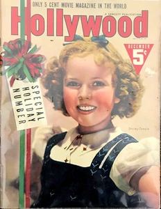 Hollywood magazine Dec. 1938 with Shirley Temple- Holiday issue. Free Shipping - Picture 1 of 1