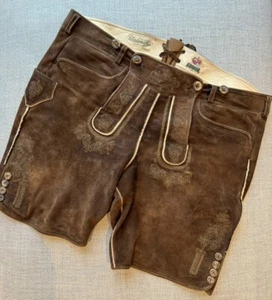 wNEU! Meindl Lederhose Unterseher Rosenheim 30 wie 60 weich braun Trachtenhose - Bild 1 von 10