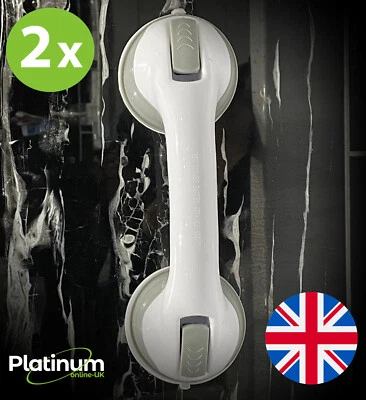 2 PACK BATHROOM SUPPORT GRAB HANDLE BATH SHOWER SAFETY SUCTION GRIP HAND RAIL