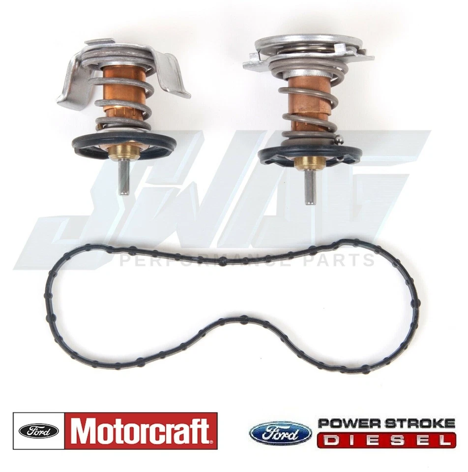 08-10 Ford 6.4L 6.4 Powrstroke Diesel OEM Motorcraft Thermostats F250 F350 F450 — 第 1/2 张图片