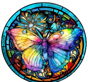 5D Butterfly Diamond Painting Art Kits for Adults Stained Glass Butterfly Diamon - Picture 1 of 4