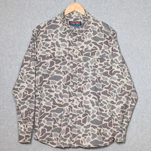 Camisa Burlebo Algodón Sarga Abotonada Para Hombre Talla Mediana Clásica Ciervo Camuflada - Imagen 1 de 10