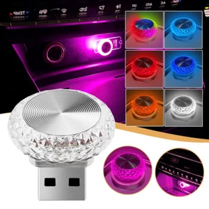 1× Mini USB LED Lamp Car Interior Accessories Neon Atmosphere Ambient Light Bulb - Picture 1 of 17