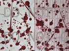 100% Cotton Woven Novelty Fabric Blood Splatter Horror By The 1/4 Yard 9x56