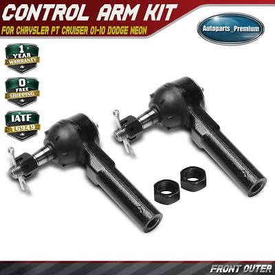 Extremo de varilla de amarre de dirección exterior delantera 2 piezas para Chrysler PT Cruiser 01-10 Dodge Neon Foto 1 de 4