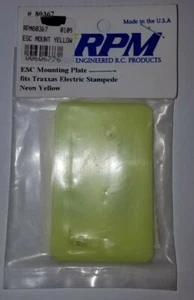RPM Esc Mounting Plate Neon Yellow Traxxas Stampede 2wd Truck Vintage 80367 - Picture 1 of 1