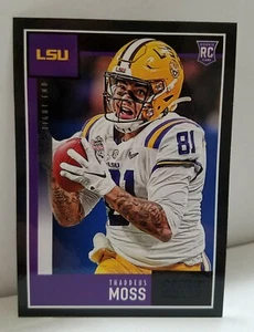 Score Thaddeus Moss Black Parallel #411 2020 RC LSU/Washington Redskins - Imagen 1 de 2