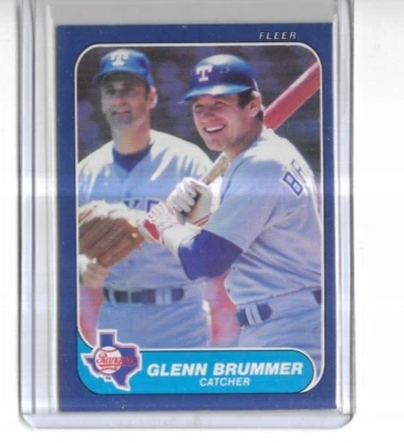 1986 Fleer #557 Glenn Brummer Texas Rangers - Image 1 of 2